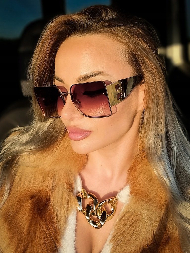 Okulary przeciwsłoneczne damskie UV400 Bella brązowe